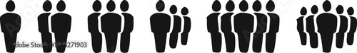 People icon. Team icons set. Group of people. Vector illustration