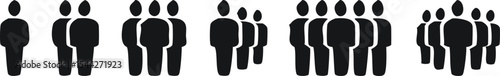 People icon. Team icons set. Group of people. Vector illustration