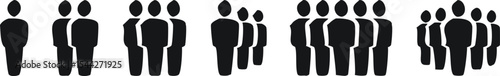 People icon. Team icons set. Group of people. Vector illustration