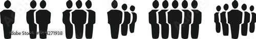 People icon. Team icons set. Group of people. Vector illustration