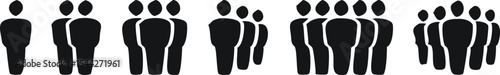 People icon. Team icons set. Group of people. Vector illustration