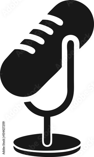 Microphone simple icon. Vector illustration