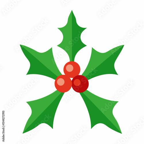 Mistletoe icon vector on white background.