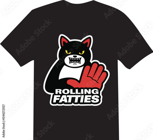 Cartoon character t-shirt design illustration in casual style