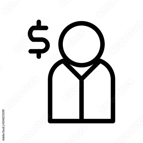 businessman line icon