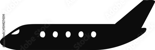 Plane simple icon. Vector illustration