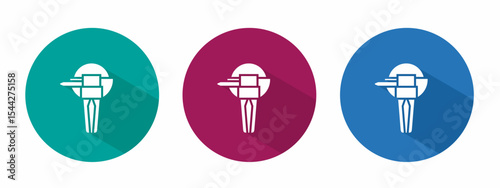 Icon for grinding machine vector illustration in flat.