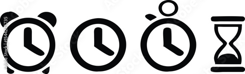 Time icons set. Clock icon. Vector illustration
