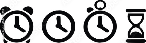 Time icons set. Clock icon. Vector illustration