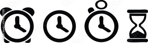 Time icons set. Clock icon. Vector illustration