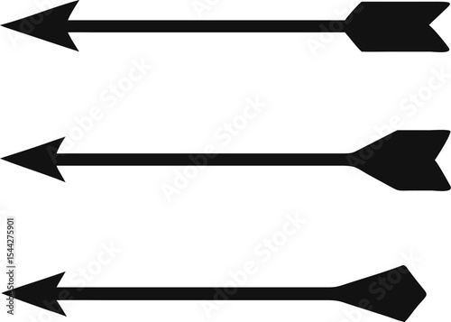 Arrow for bow set. Vector illustration