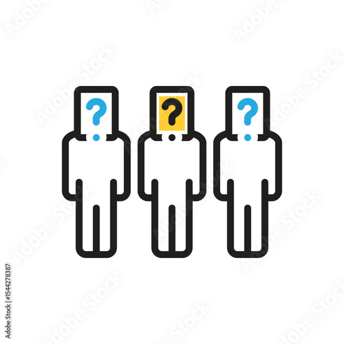 Multi color icon for respondent