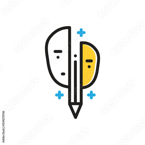 Multi color icon for artistic