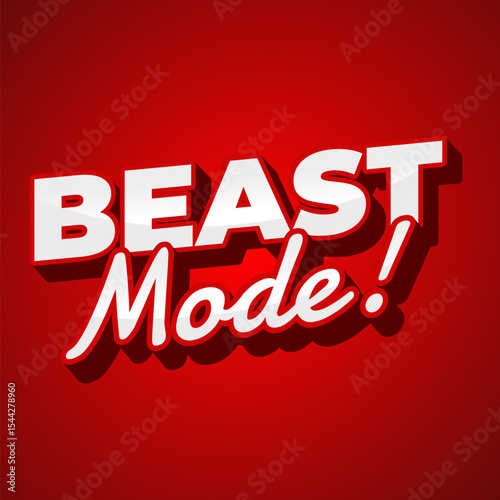 Beast mode. Powerful Bold Typography for Fitness Motivation Design