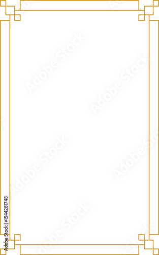 Golden portrait frame with gold ornament design