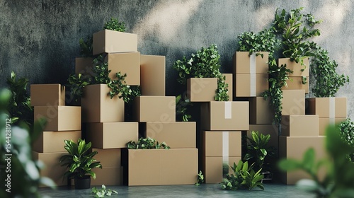 Fototapeta Naklejka Na Ścianę i Meble -  house with flowers in the background