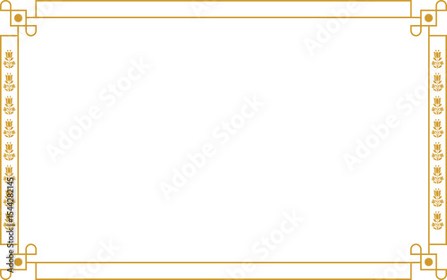 Golden frame with gold ornament
