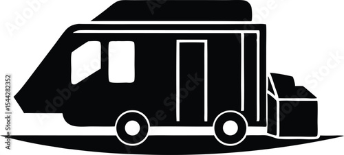 rv dump station silhouette vector