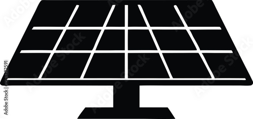  solar panel silhouette vector