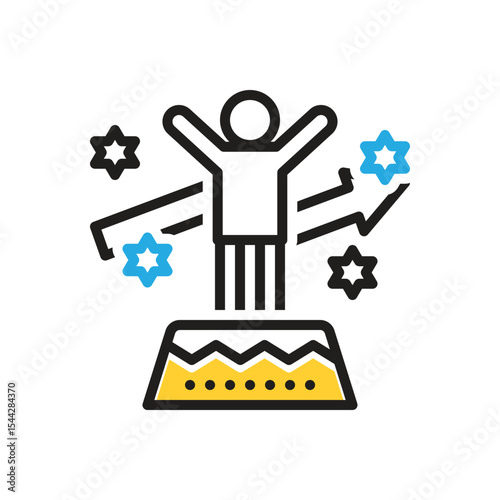 Multi color icon for  motivation