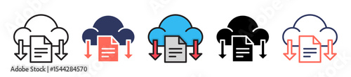 Cloud Download multiple icon