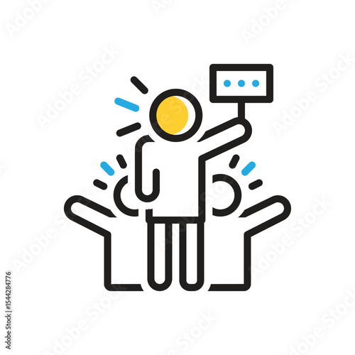 Multi color icon for  strike