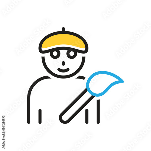 Multi color icon for  artist