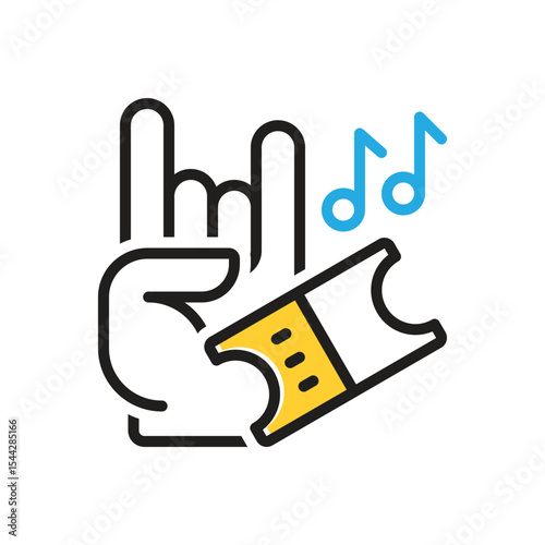 Multi color icon for  concert