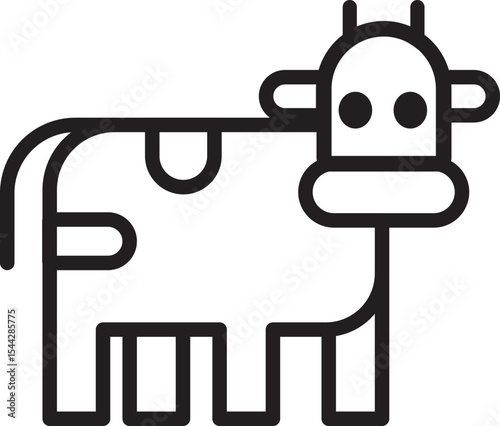 Vector illustration of a cow icon