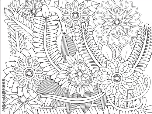 Flowers Coloring Pages For Adultes