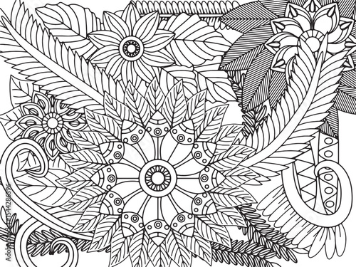 Flowers Coloring Pages For Adultes