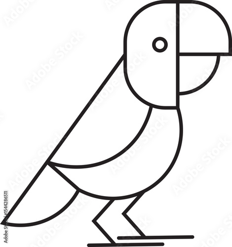 Vector illustration of a parrot icon