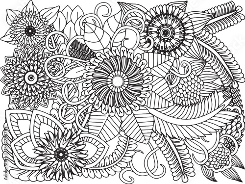 Flowers Coloring Pages For Adultes