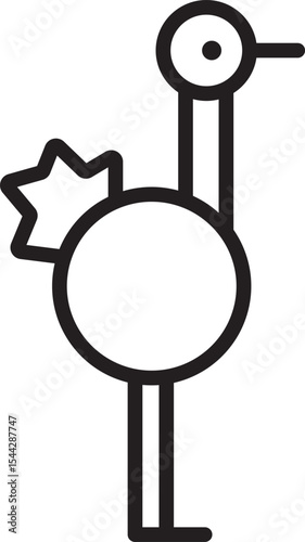 vector illustration of a ostrich icon