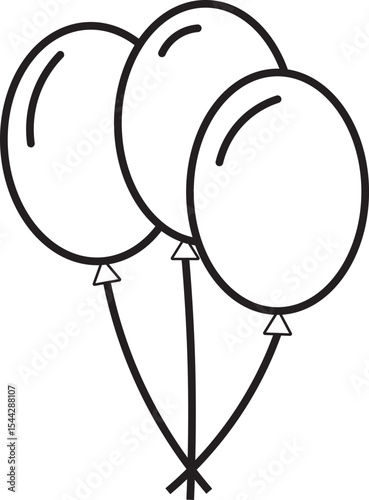 Vector illustration of a bunch of balloons