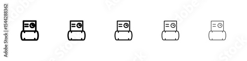 Air compressor icon black and white vector sign