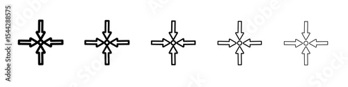 Alignment icon black and white vector sign