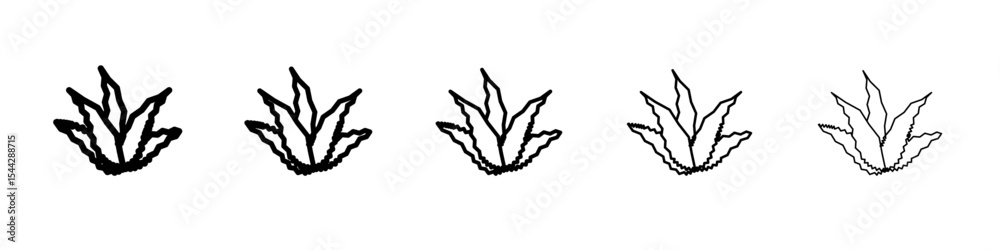 Obraz premium aloe vera icon black and white vector sign