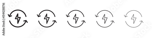 Alternative energy icon black and white vector sign