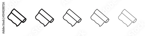 aluminum foil icon black and white vector sign