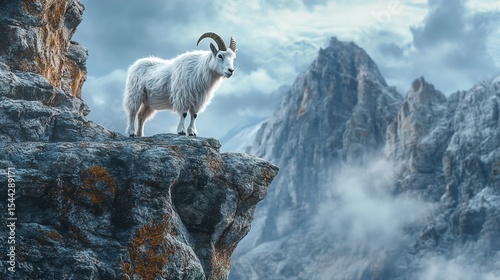 mountain goats in the mountains