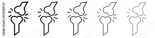 Arthritis knee joint pain icon black and white vector sign