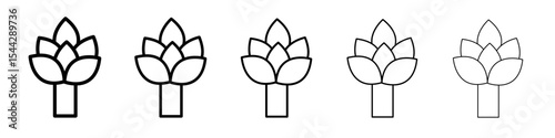 artichoke icon black and white vector sign