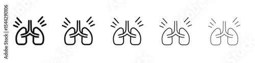 Asthma icon black and white vector sign
