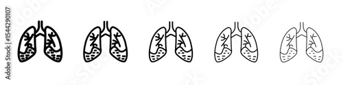Asthma icon black and white vector sign