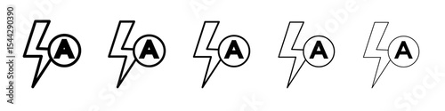 auto flash icon black and white vector sign