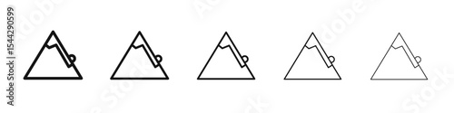 avalanche icon black and white vector sign