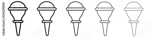 baby nasal aspirator icon black and white vector sign