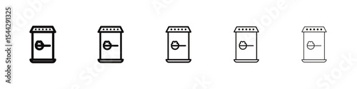 Baking soda icon black and white vector sign