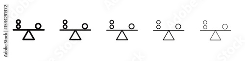 balancing icon black and white vector sign